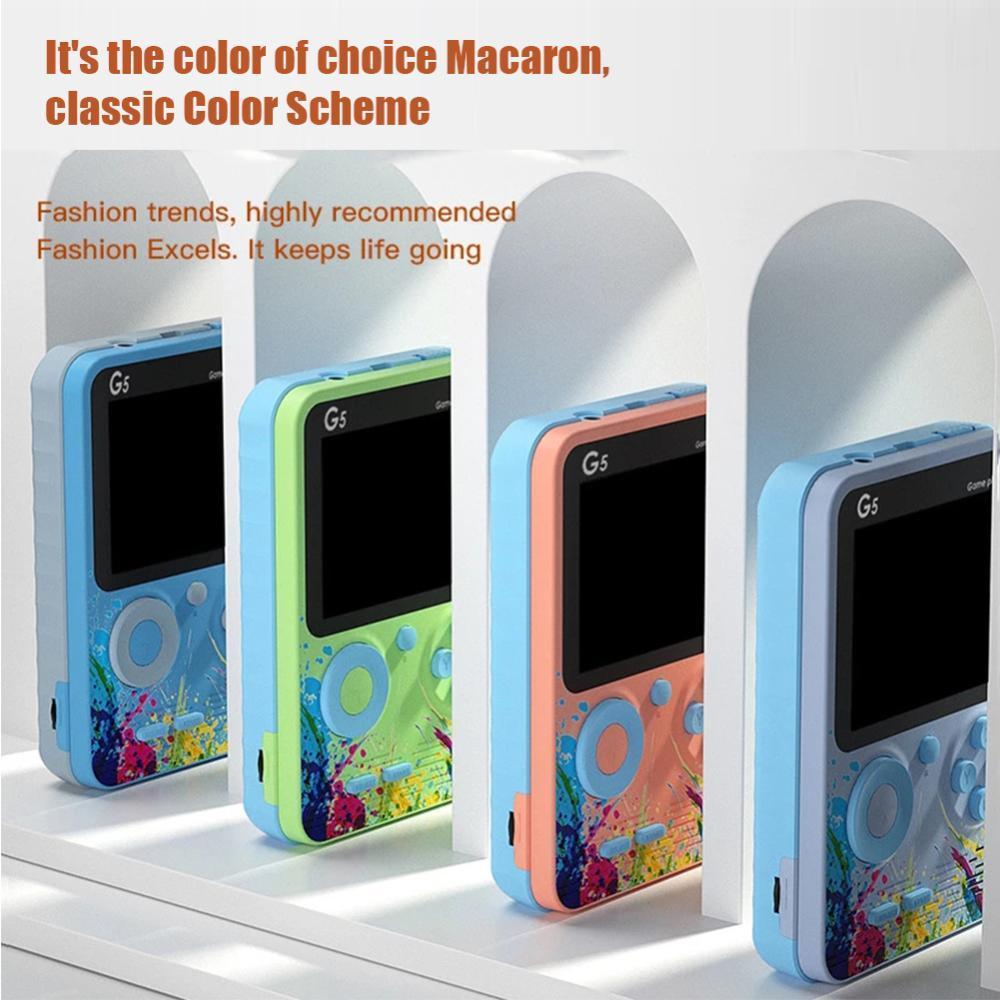 Máy Chơi Game Cầm Tay Mini UQUEEN 500 Trò Chơi Màn Hình 3.5-inch LCD I3J8 Phong Cách Retro Cho Trẻ Em