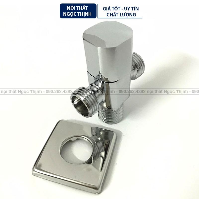 Van T khóa và chia nước SVT-03 2 nhánh cấp ra chất liệu đồng thau chrome bóng dòng cao cấp