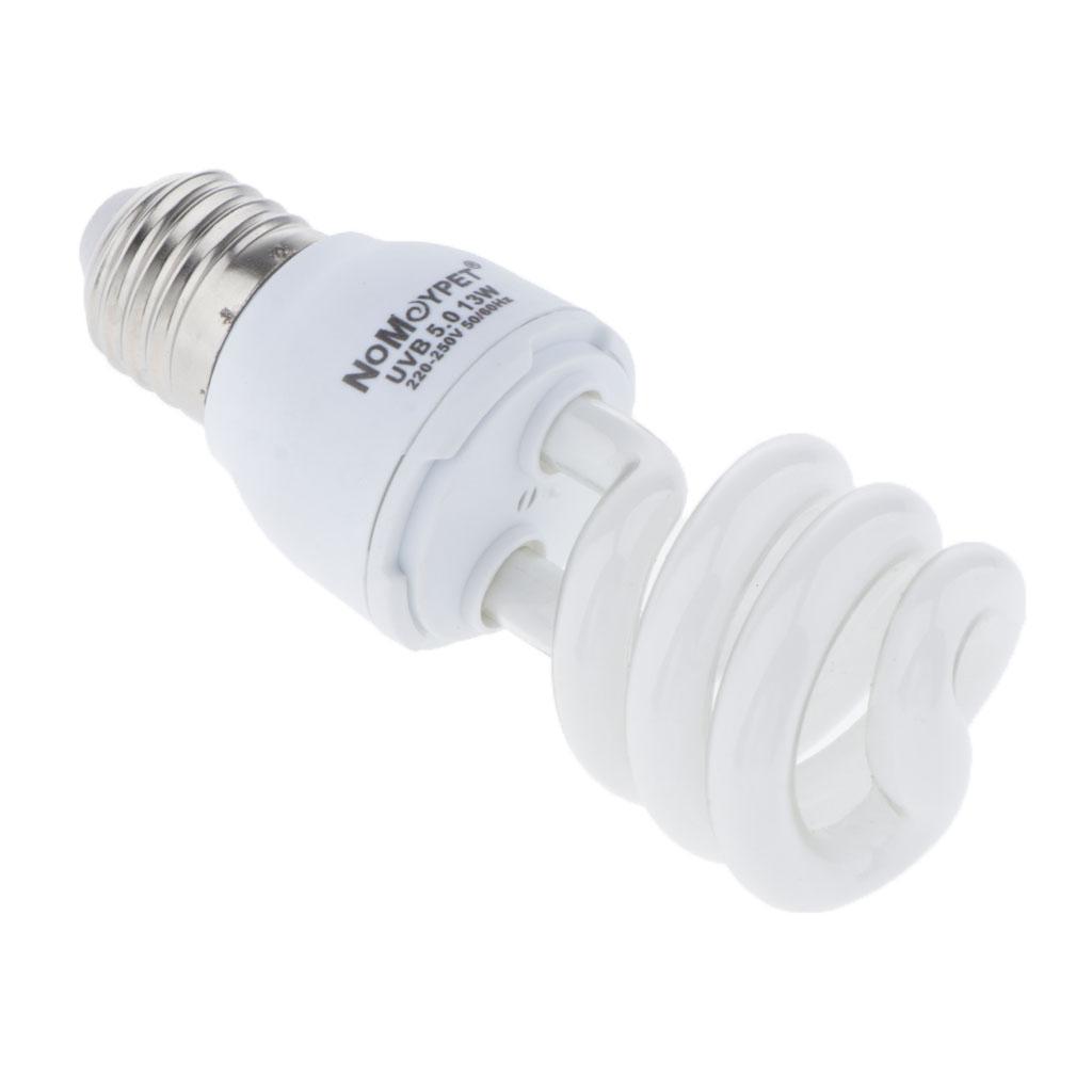 2Pcs UVB Reptile Light Bulb Basking Spot Lamp for Reptile 13W 5.0 Amphibians