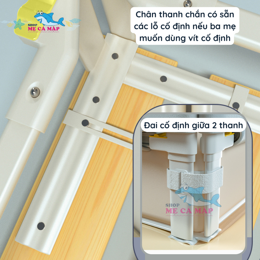 Thanh Chắn Giường Pakey LC1 Bản New Cao 105cm Ống Thép Siêu Dày, Thanh Chắn Giường Thiết Kế Chốt Nâng Cấp Bấm Hạ Dễ Dàng