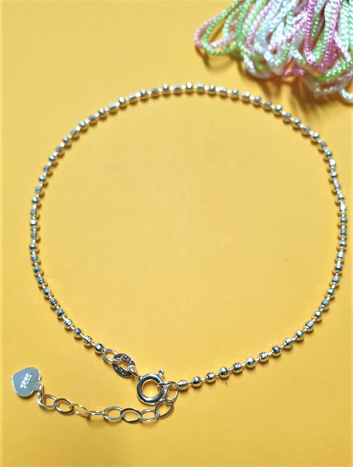 LẮC CHÂN BẠC NgọcHY - Bi Bạc 3mm