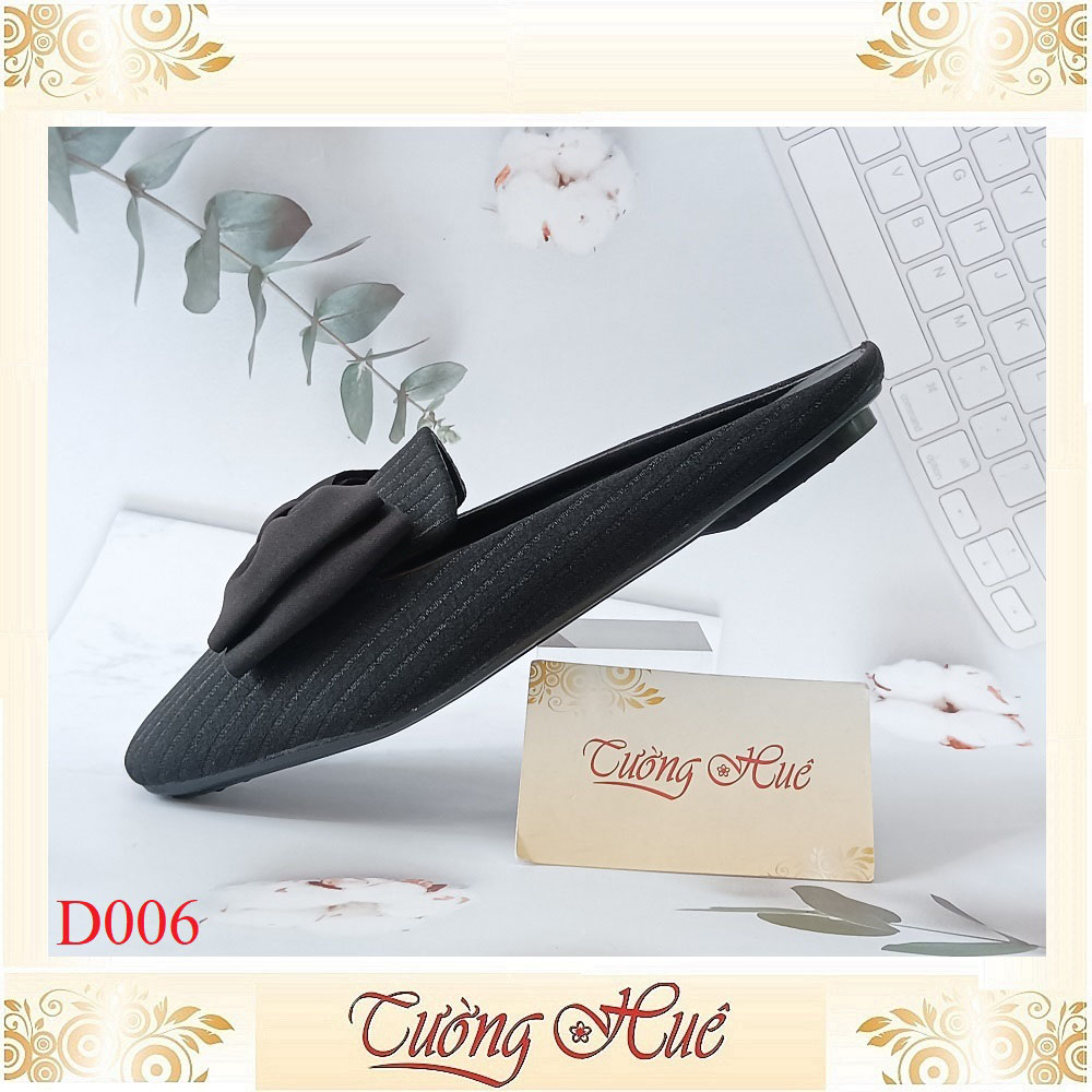 Dép Sục Mũi Vuông Thắt Nơ Cực Xinh Xắn - Hàng Quảng Châu - D006
