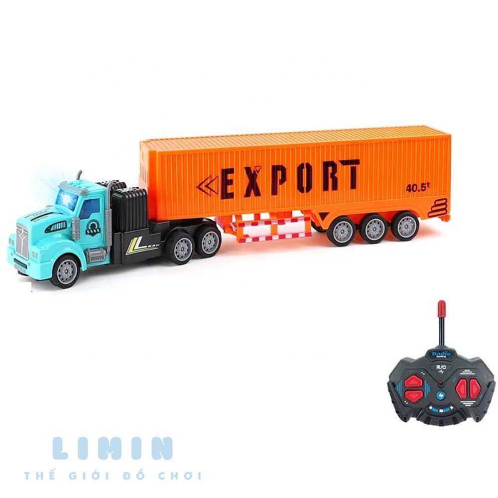 Xe container điều khiển từ xa, xe đồ chơi trẻ em điều khiển từ xa, mô phỏng chi tiết như bản gốc, chất liệu nhựa ABS