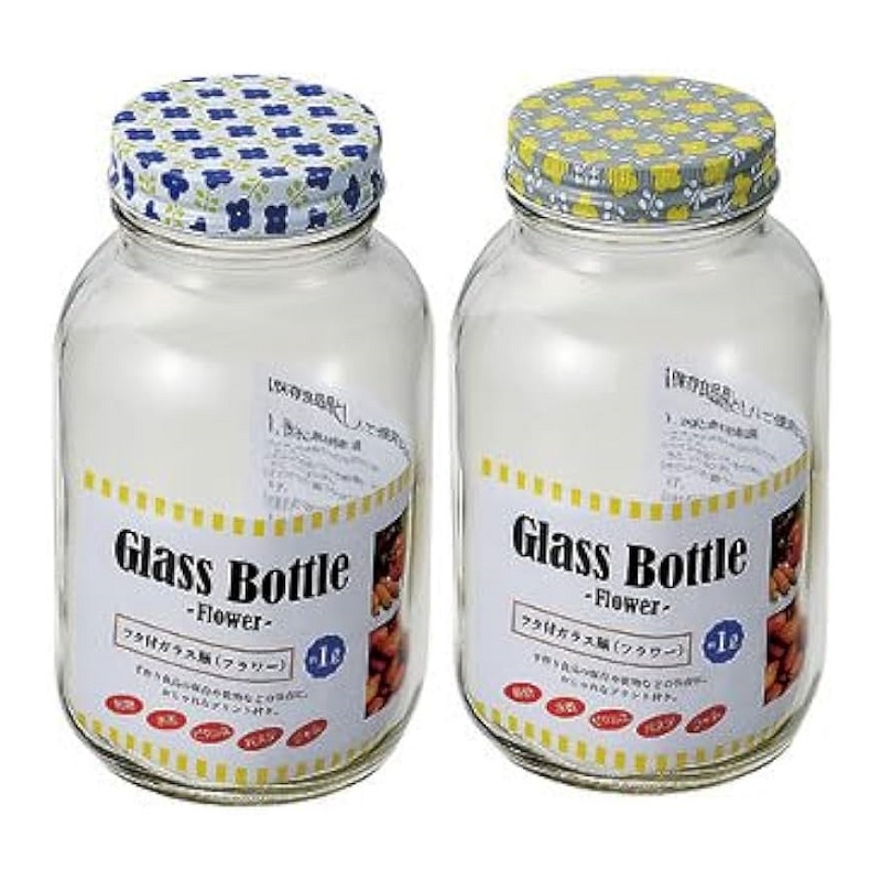 Chai thủy tinh có nắp Echo Glass Bottle 1.0L - Nắp Xanh | Nắp Vàng