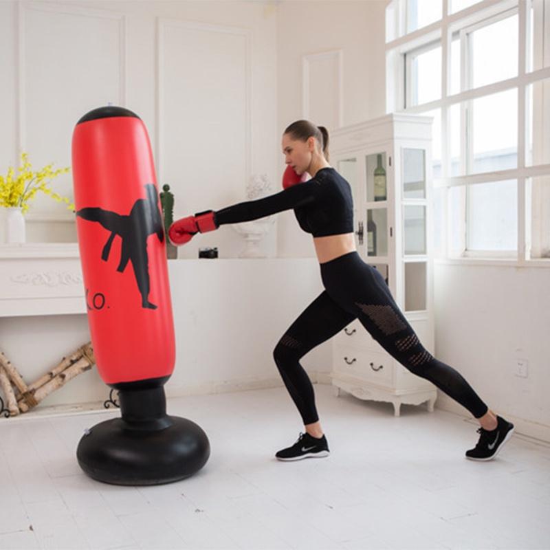 Bao Trụ Đấm Bốc Tự Cân Bằng - PURE BOXING 160cm Đường Kính 48cm - Tặng Kèm Bơm Hơi