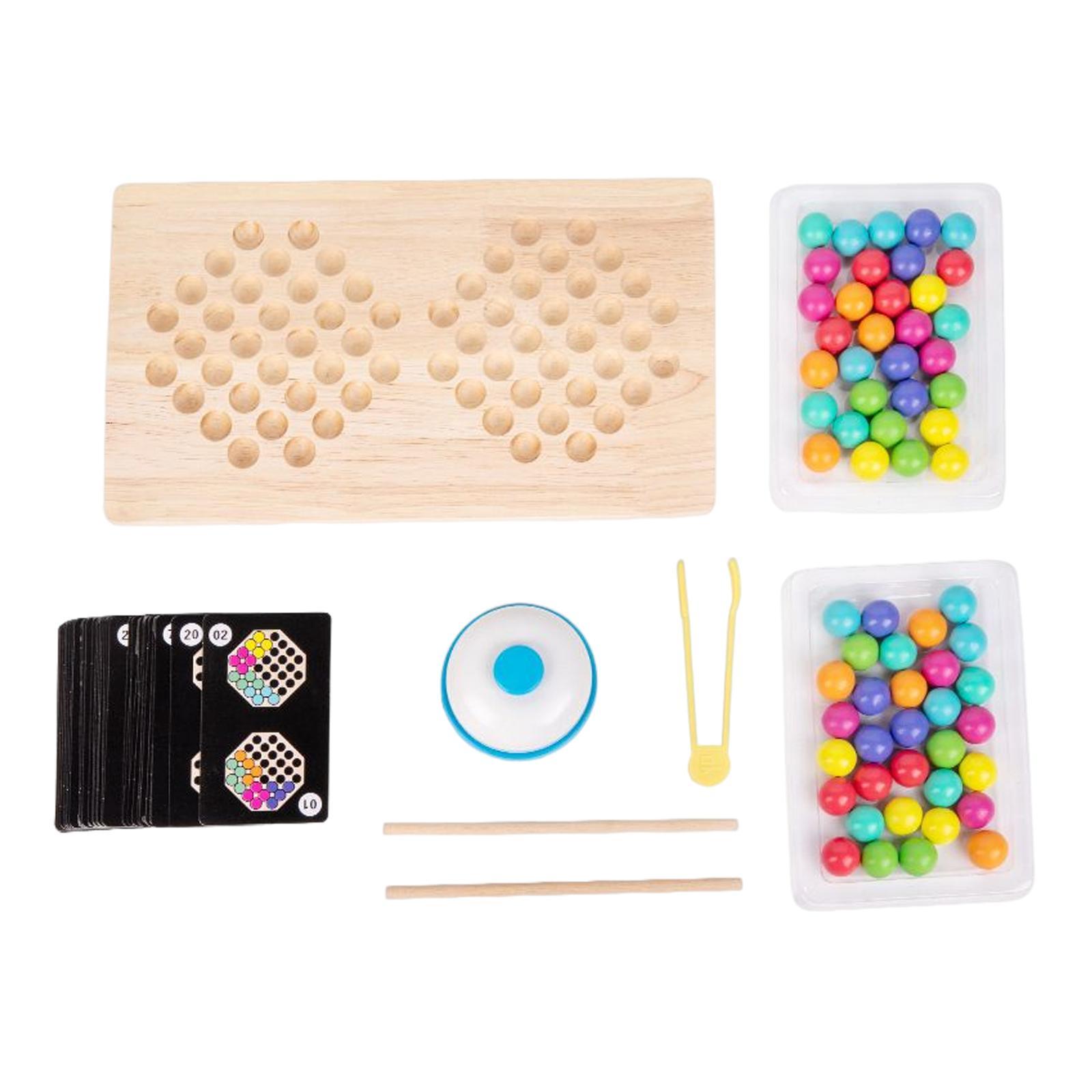 Wooden Peg Board Bead Montessori Board Fine Motor Skill Children