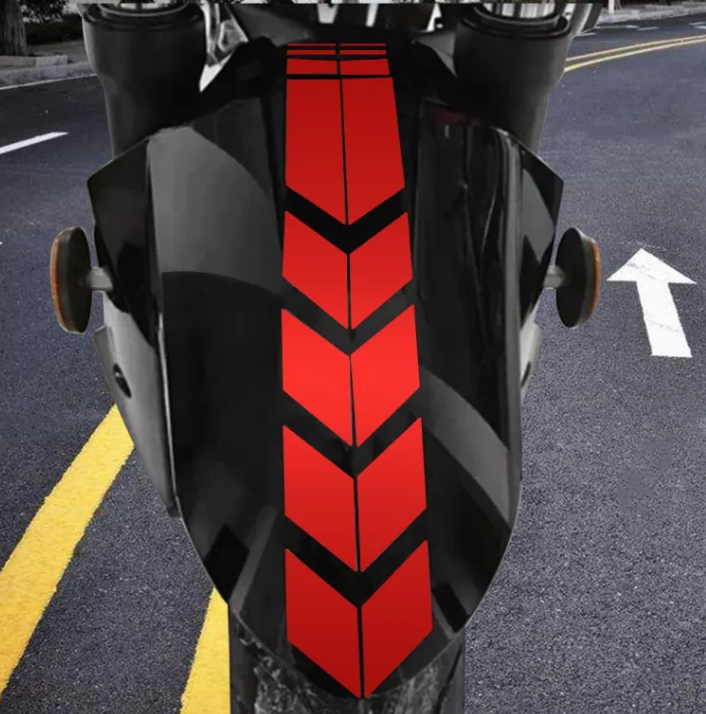 Bộ 2 miếng đề can phản quang hình mũi tên trang trí xe máy ôtô siêu CHẤT (chọn màu nhắn tin shop)