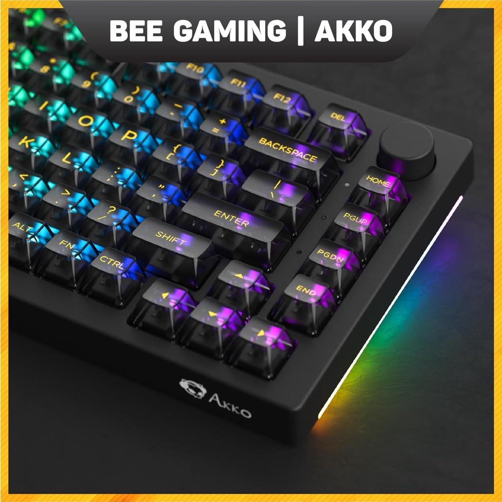 Bộ keycap chính hãng AKKO - Clear PC (Black / White / Tiffany Blue / Clear / Pink) (ASA-Clear Profile /155 nút