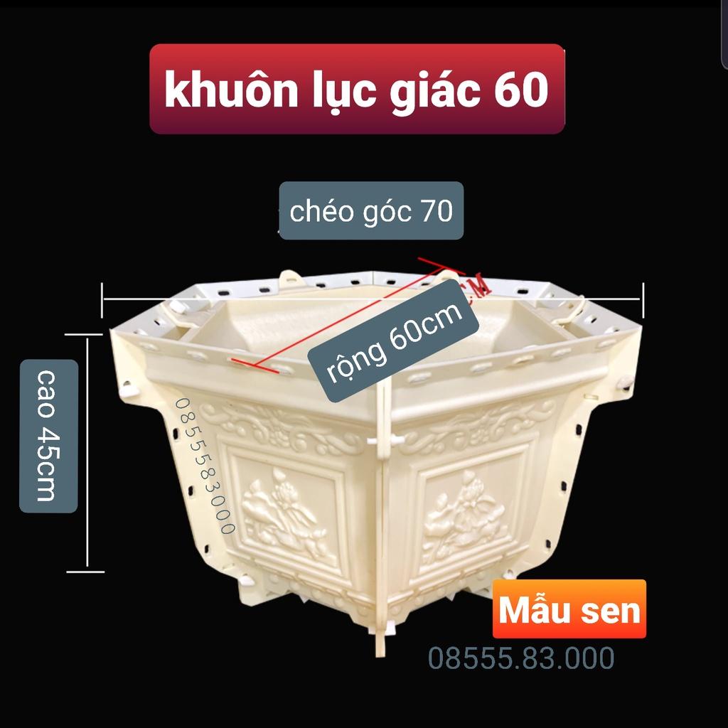 Khuôn đúc chậu lục giác 60 Sen-Trúc