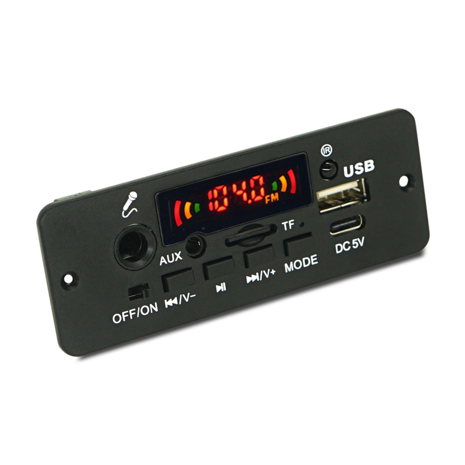 MP3  Board Support Recording Microphone Support TF USB 2x5W Amplifier