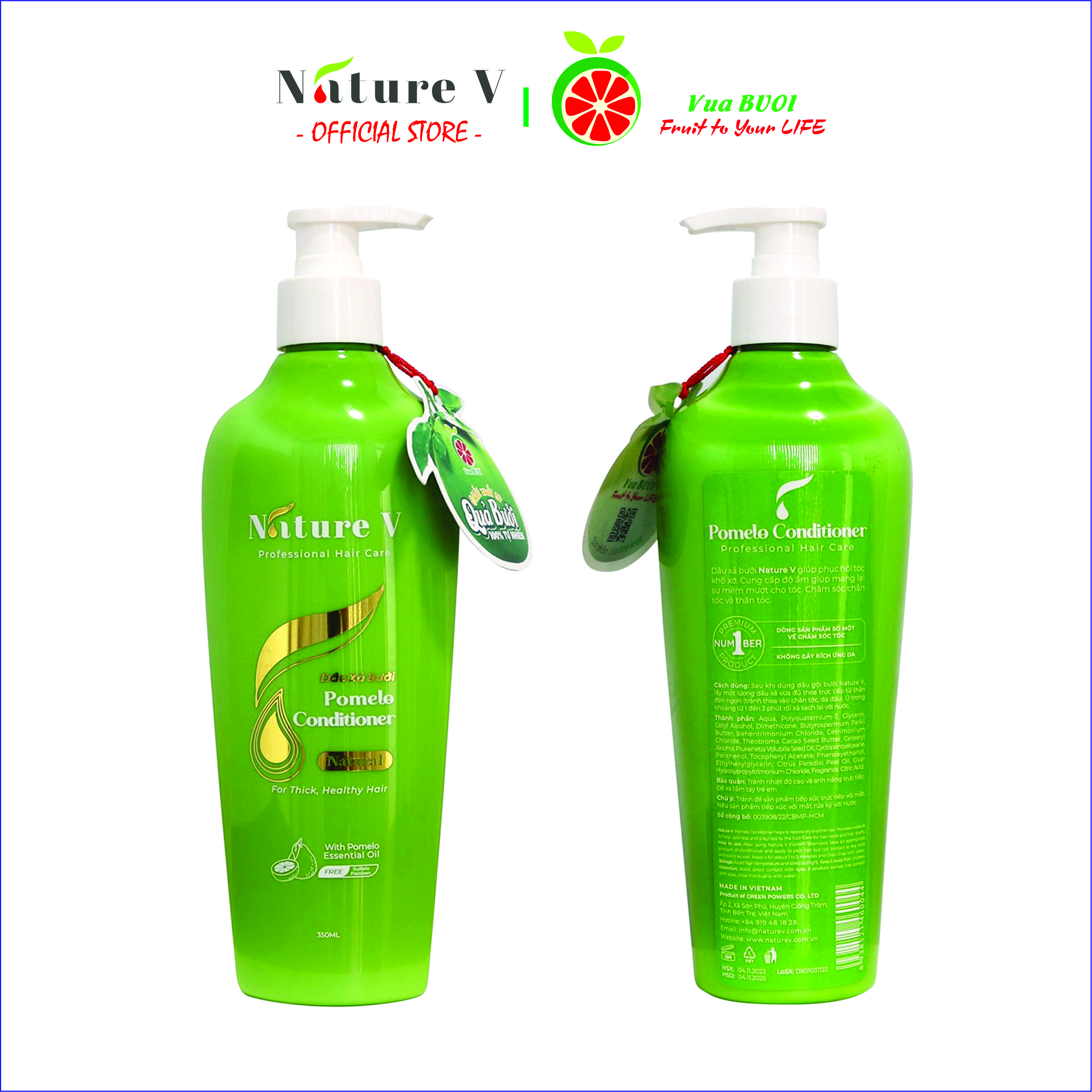 DẦU XẢ TINH DẦU BƯỞI NATURE-V