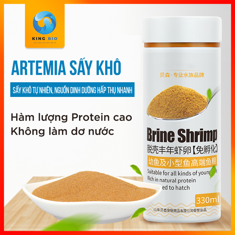 Artemia tách võ sấy khô cho ăn trực tiếp - Thức ăn giàu dinh dưỡng đạm cao cho cá nhỏ
