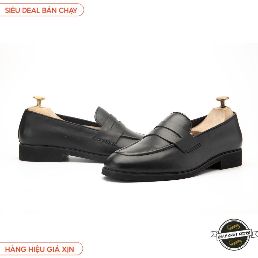 Giày Lười Nam Loafer XOĂN SHOP Da Pu Pu Size 38 Đến 42 Màu Đen - G065