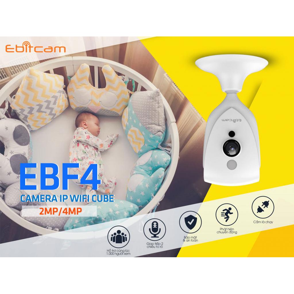 Camera Ip Wifi Ebitcam EBF4 2.0MPx Full HD 1080P - Hàng Chính Hãng