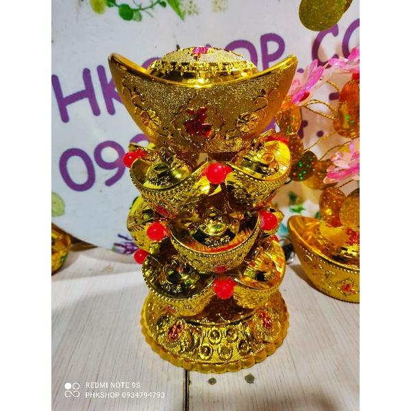 Tháp kim nguyên bảo như ý 3 tầng 20cm
