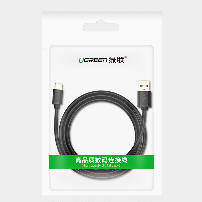 Cáp USB 2.0 sang USB Type C mạ vàng dài 3m US141 30168 - MÀU TRĂNG - Hàng chính hãng