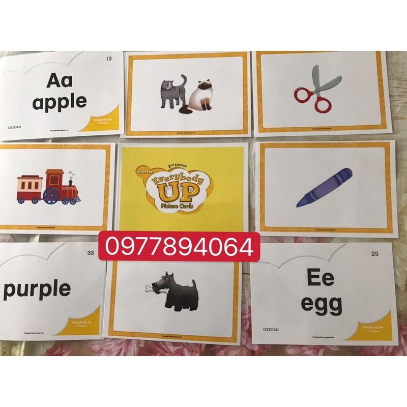 Thẻ Flashcards Tiếng Anh Everybody up stater ép plastics bền đẹp