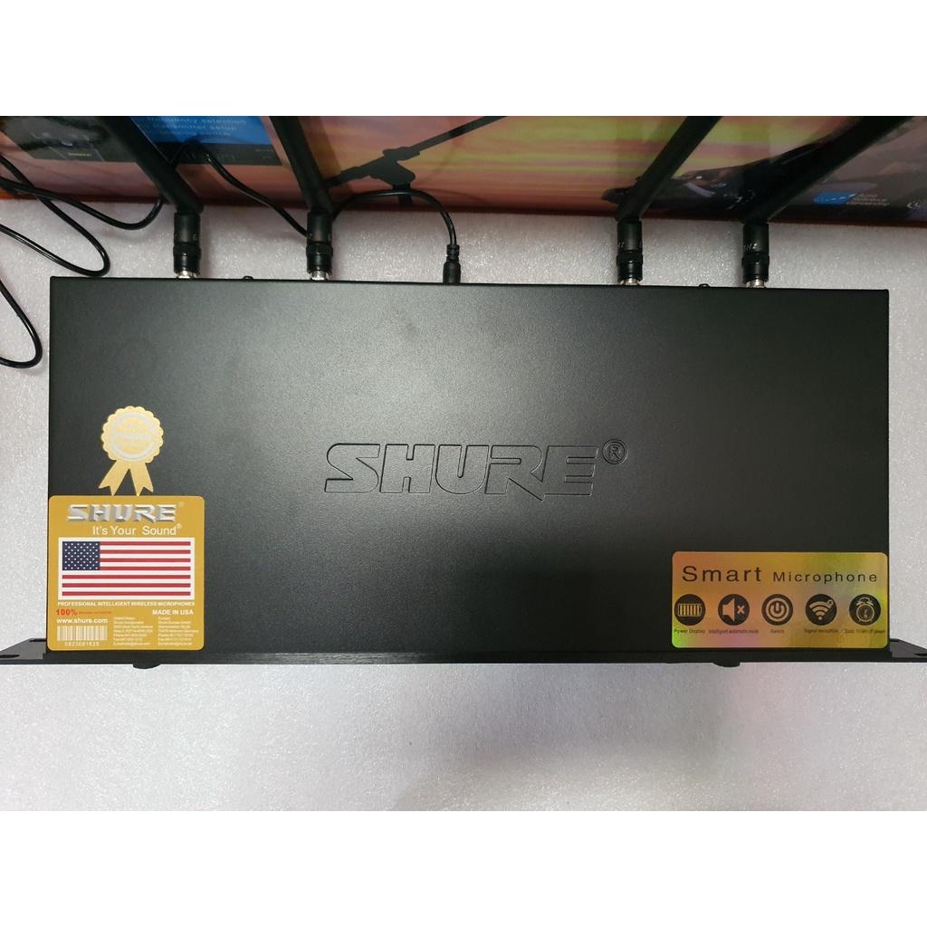 Micro không dây karaoke SH.U.RE UGX23, 4 râu bắt sóng cực khỏe , tự ngắt , chống hú tốt - hàng chuẩn loại 1