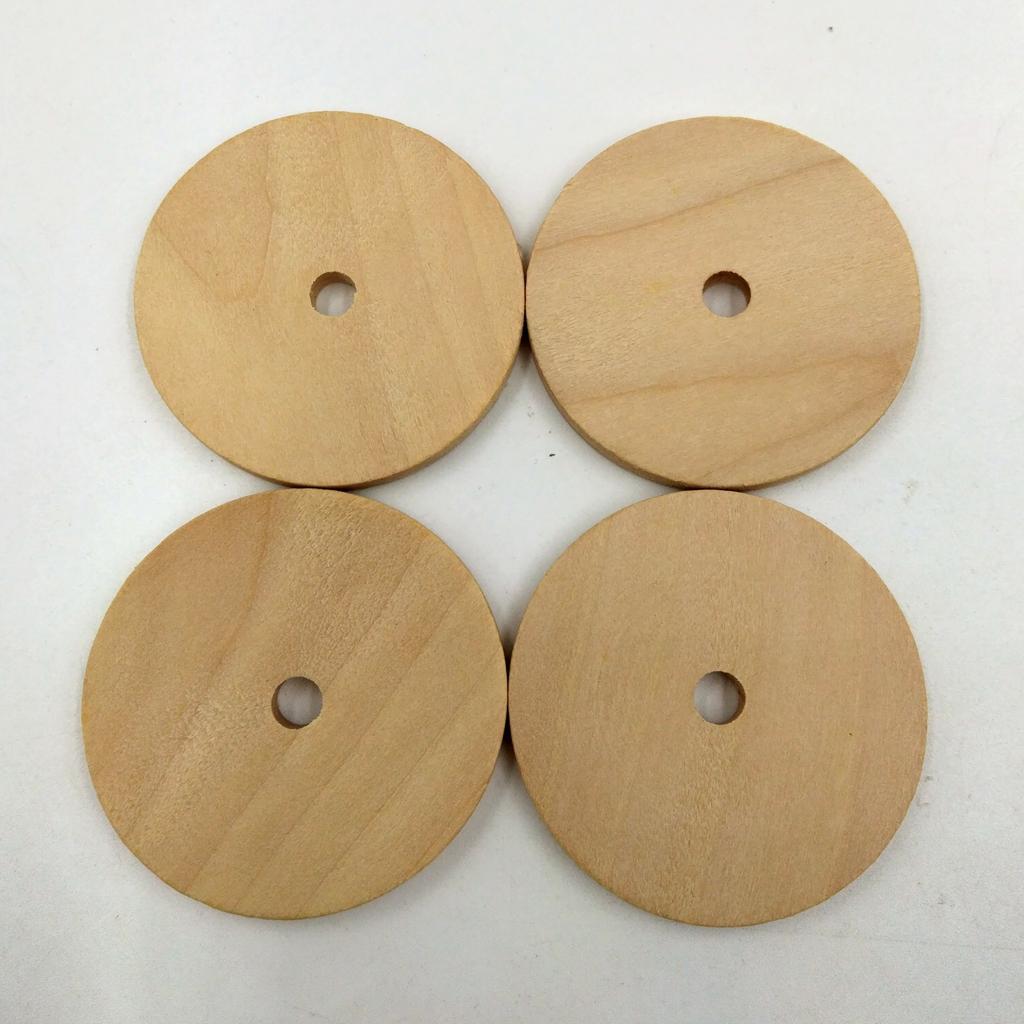 50 Piece 40mm Unfinished Blank Wood Pieces Round Hanging Gift Tag for DIY Painting Craft with Hole