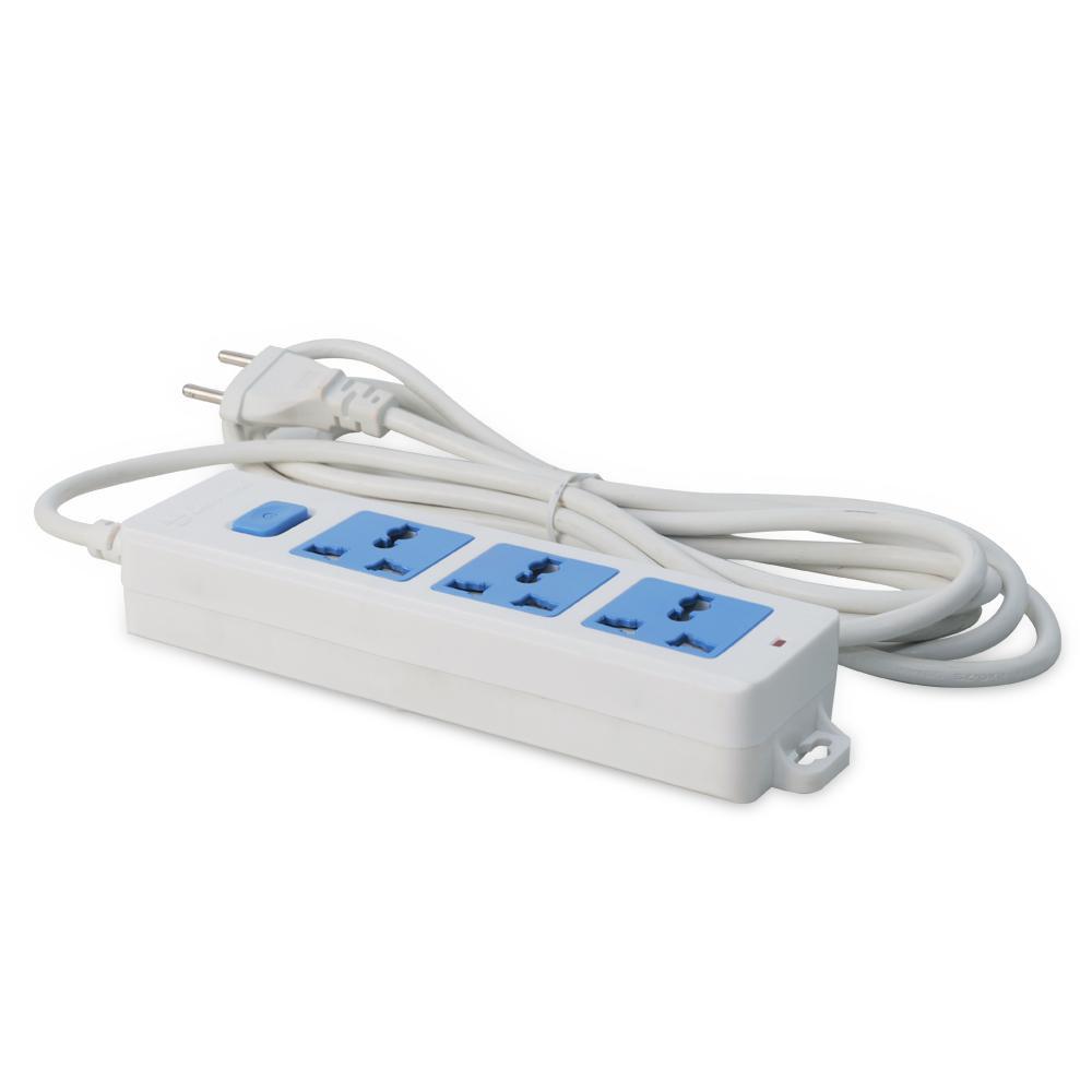 Ổ cắm kéo dài 2200W - 10A ~250V Rạng Đông, 3 ổ, dây 3m