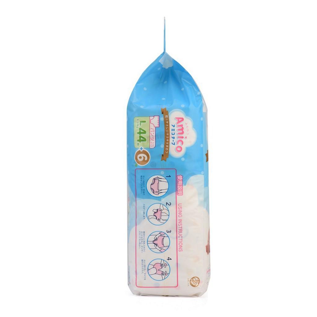 Bỉm - Tã quần Amico size L 44 + 6 miếng (Cho bé 9 - 14kg)