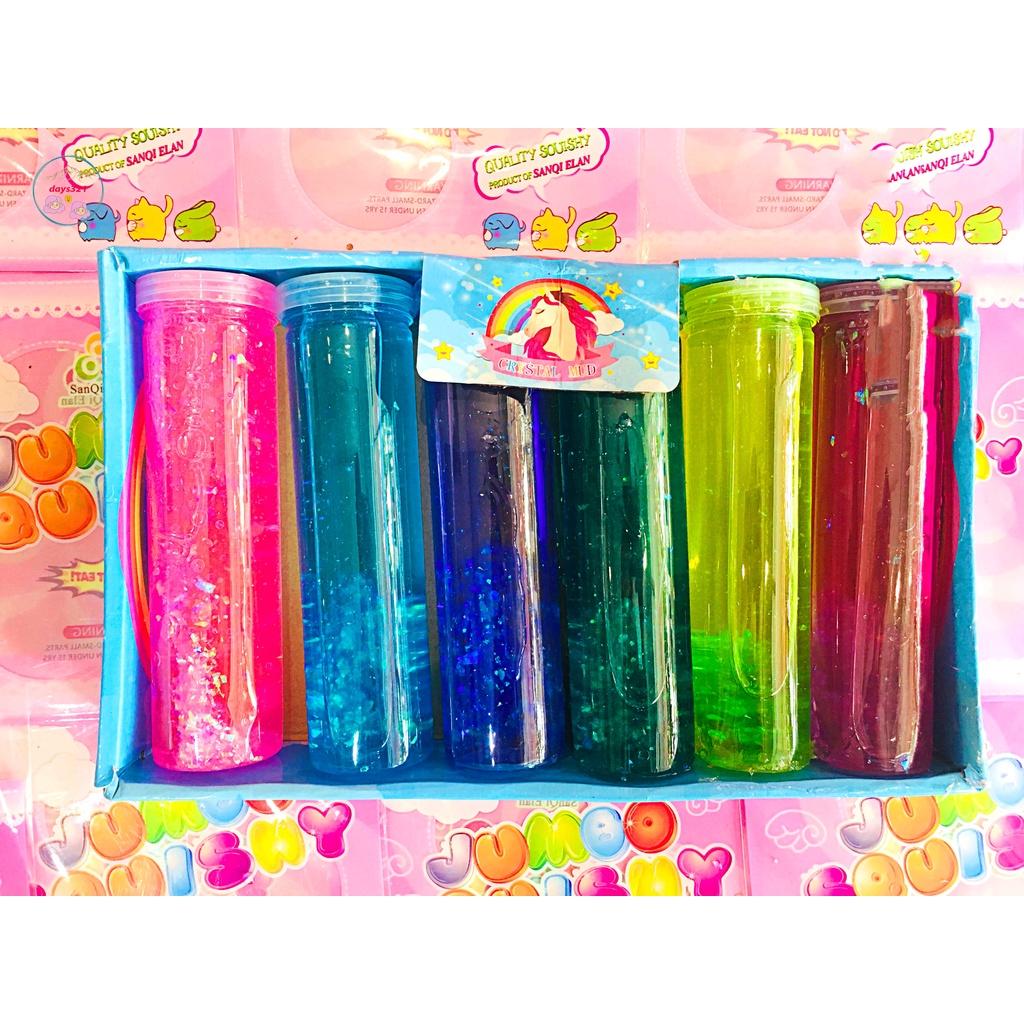 SLIME KIM TUYẾN THUỶ TINH LOẠI TO 6 màu Slam thiết kế độc đáo ấn tượng squishy