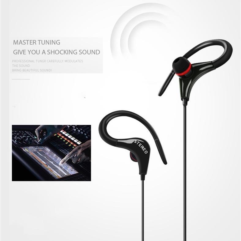 Tai nghe thể thao nhét tai có dây chống ồn jack 3.5mm nhiều màu sắc