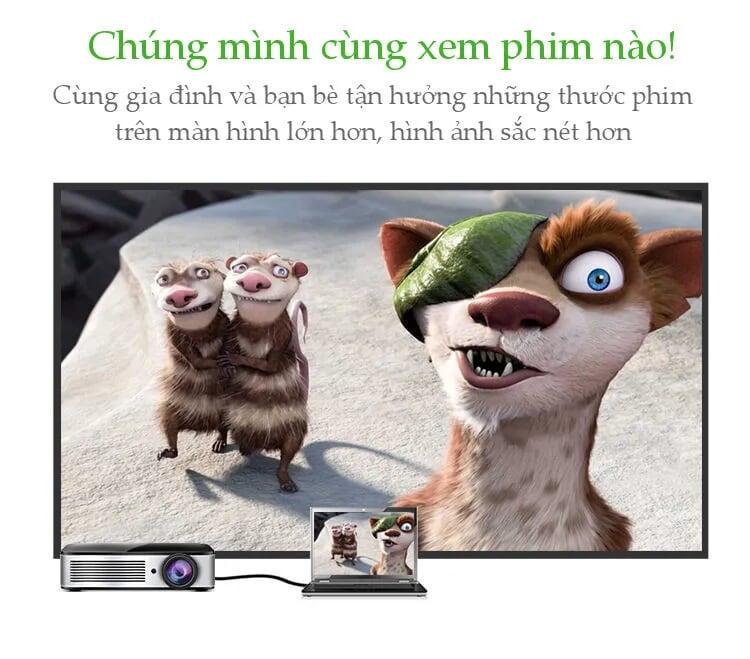 Ugreen UG40235MM106TK 50CM màu Trắng Bộ chuyển VGA sang HDMI có trợ nguồn - HÀNG CHÍNH HÃNG