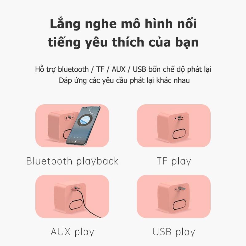 Loa Bluetooth 5.0 Mini BASIKE Âm Thanh Cực Hỗ Trợ Nghe Nhạc Bằng Thẻ Nhớ TF &amp; USB - Hàng Nhập Khẩu