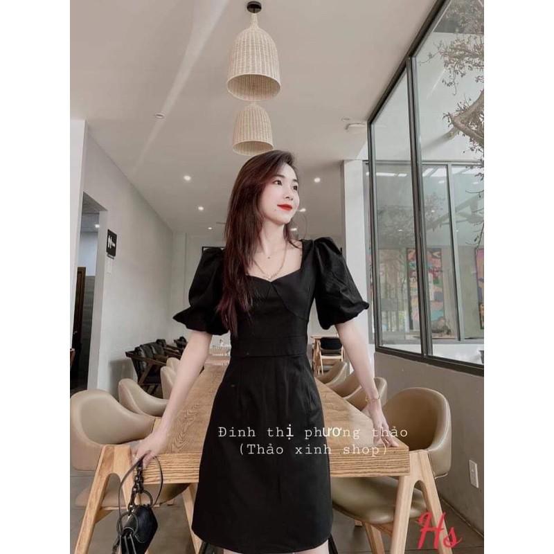 Váy viền ngực cổ vuông HS72