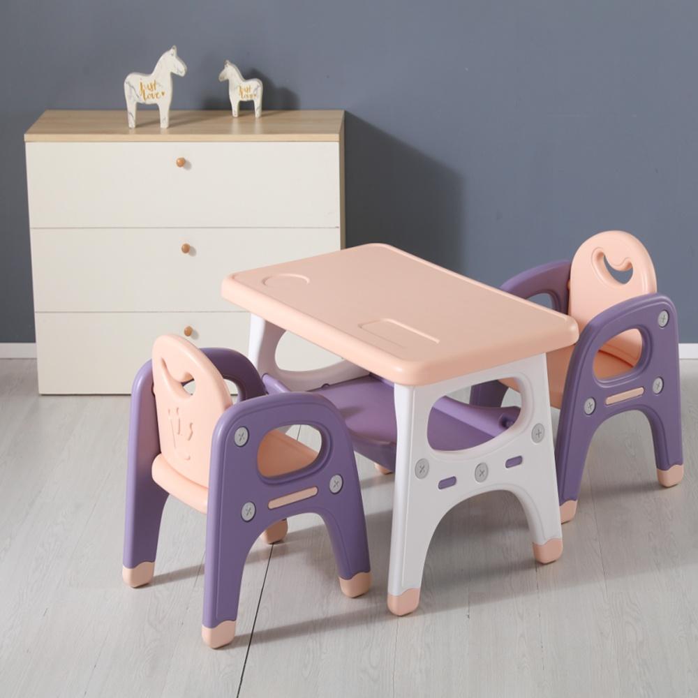 Bộ bàn học kèm 1 ghế cho bé VBC-UN-ZY02-1