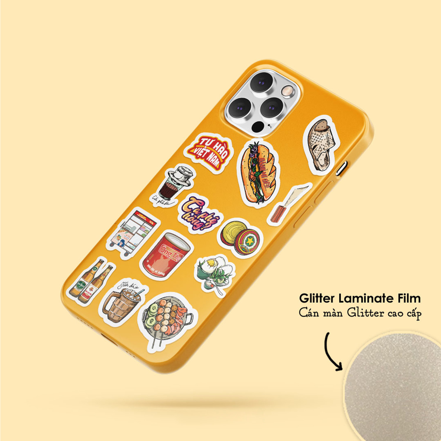 Vol.20 Vietnam Elements - Little Sticker Sheet A6 hình dán cán màn lấp lánh cao cấp Sticker Factory