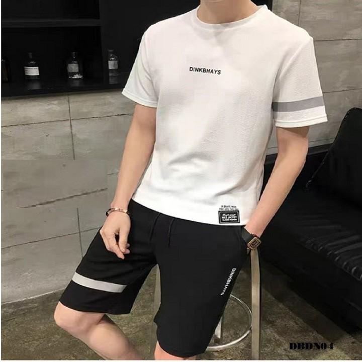 Đồ Bộ Thể Thao Nam Áo Thun Quần Thun In Chữ DRINKBHFKS Giá Tận Xưởng-DBDN04