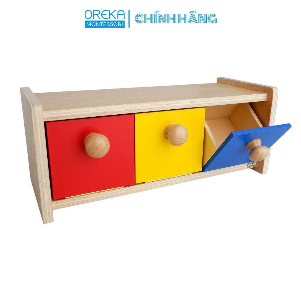 Đồ chơi trẻ em Oreka Montessori Hộp ba Ngăn kéo - 0190100