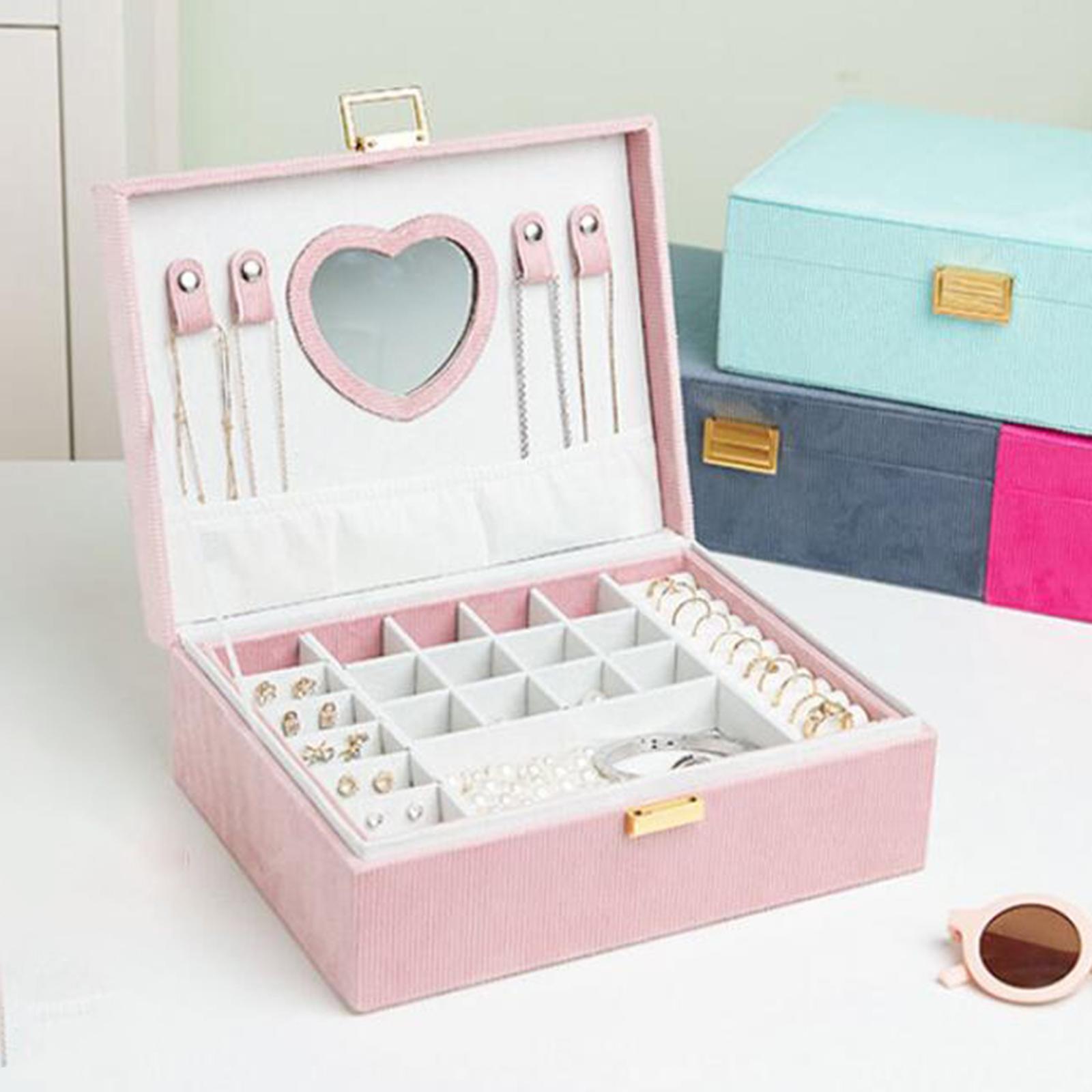 Jewelry Box Multifunctional Jewelry Storage Case, Earrings Bracelets Rings Jewelry Organizer