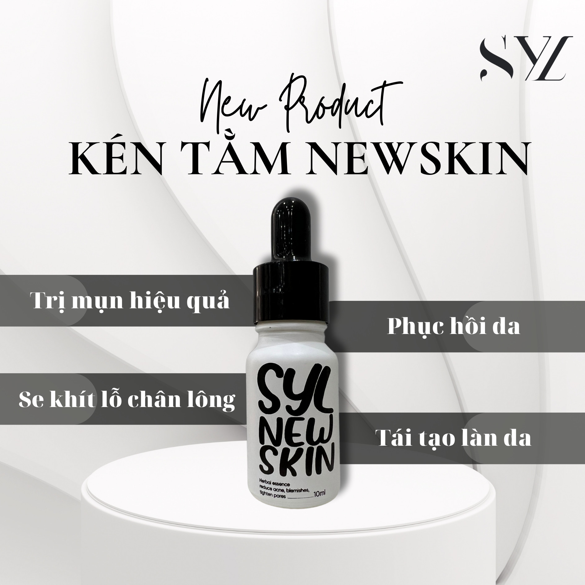 Serum trị mụn kén tằm Newskin - Chuyên hỗ trợ điều trị và phục hồi da mụn