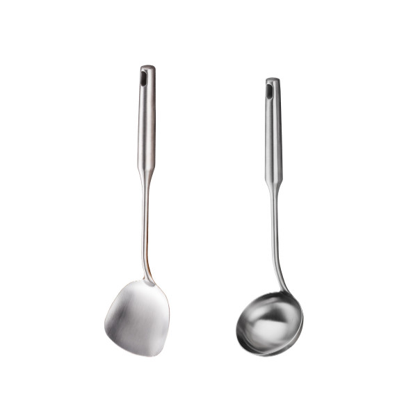 Set 2 vá canh, xẻng xào inox 304
