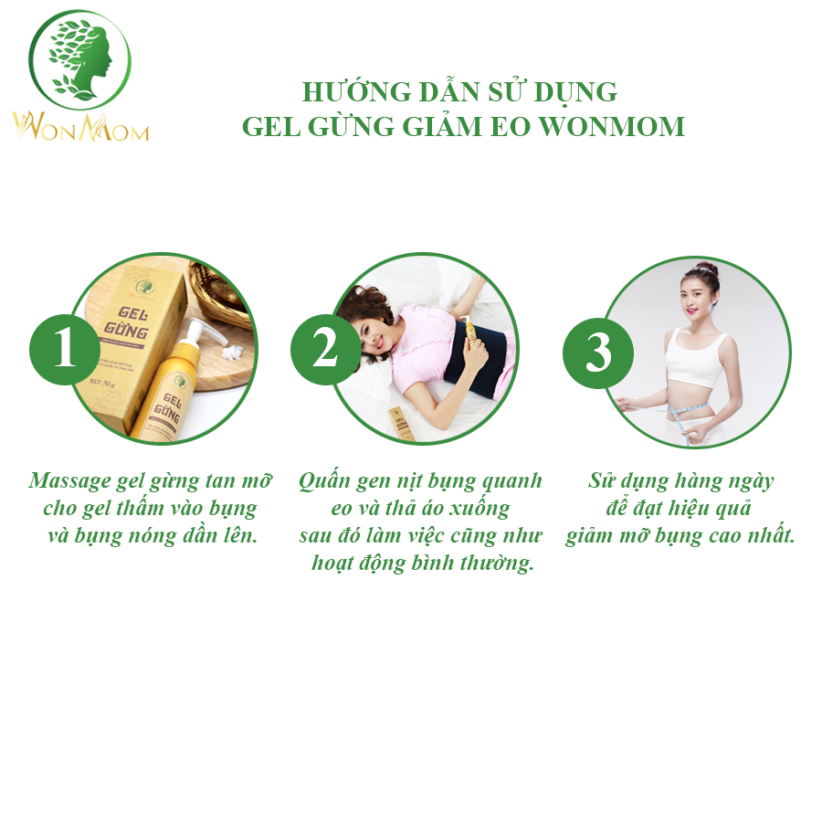 Bộ săn chắc eo cho mẹ sinh lâu năm và người đi làm ( 1 gel gừng + 1 đai quấn nóng + 1 gen nịt bụng )