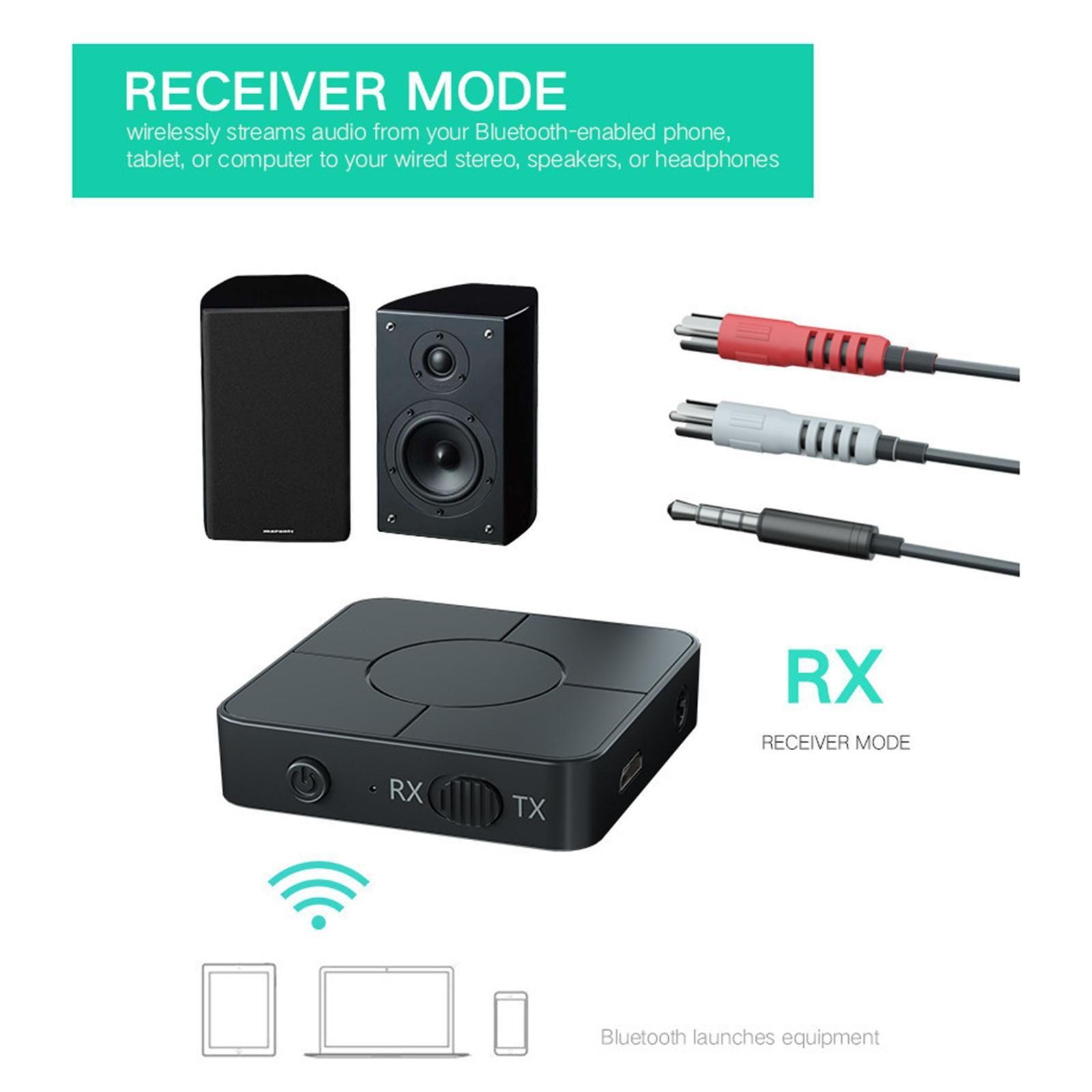 Bluetooth 5.0  Receiver 2-In-1 with Microphone for Sound System