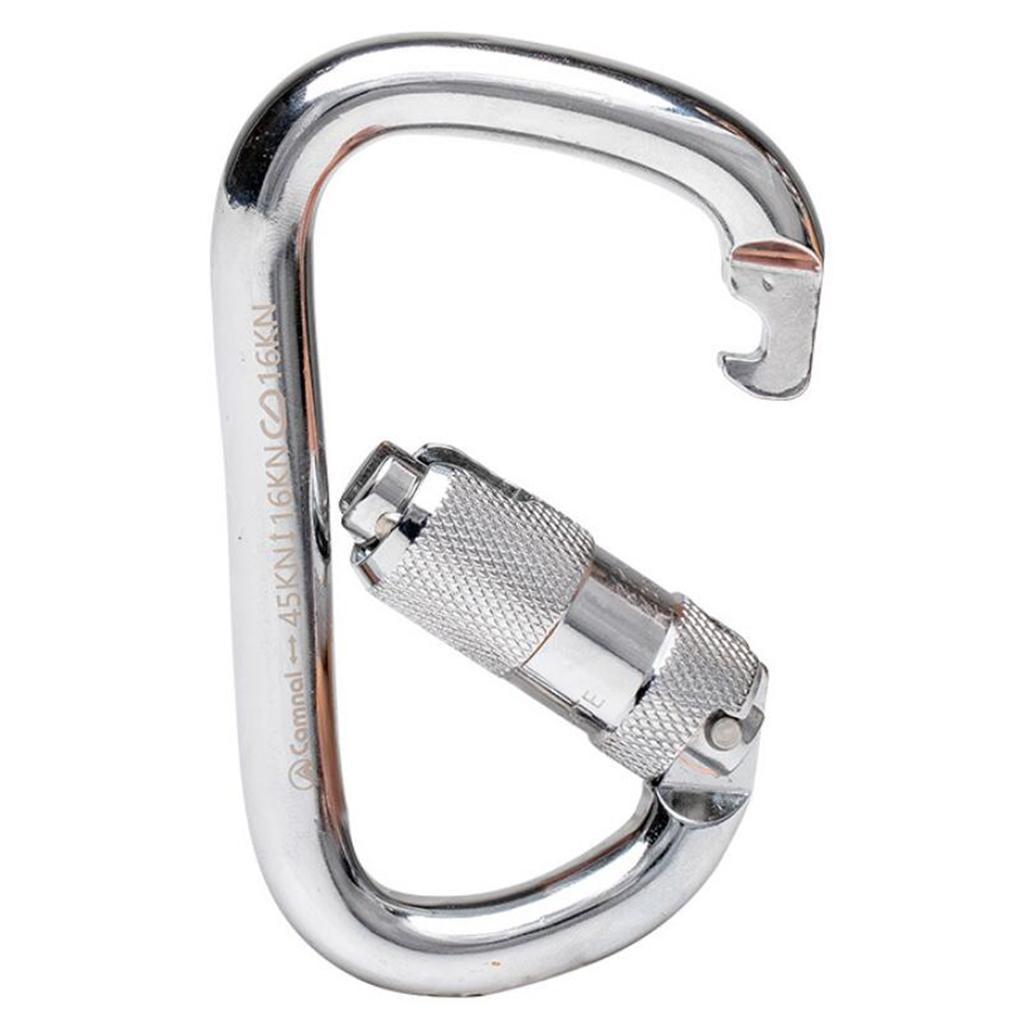 2 Pack 45KN Auto Locking Carabiner Clips, Twist Lock and Heavy Duty, Suit for Rappelling, Hammock, Carabiner Dog Leash, D Shaped