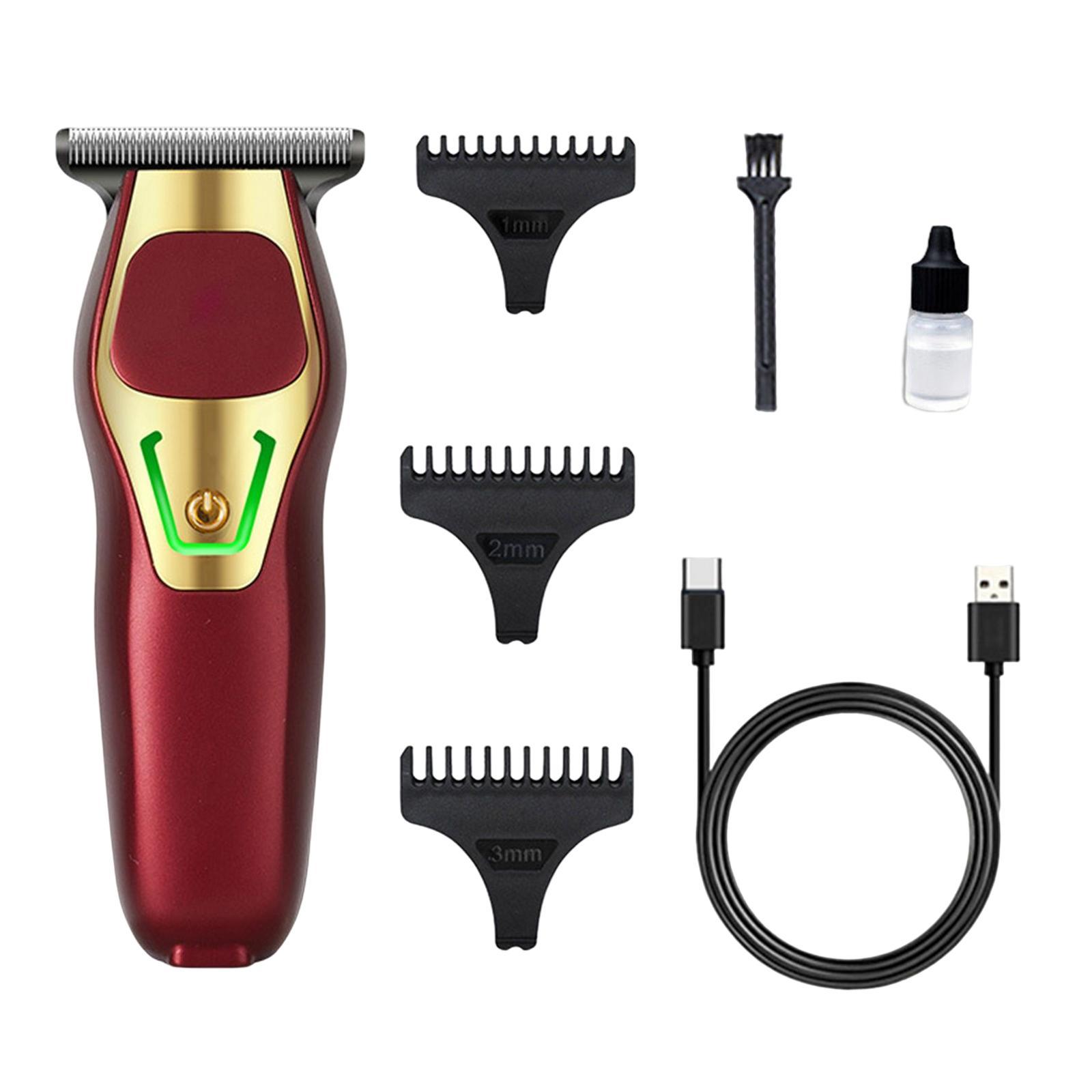 Electric Men's hair Beard USB Charging Grooming Red