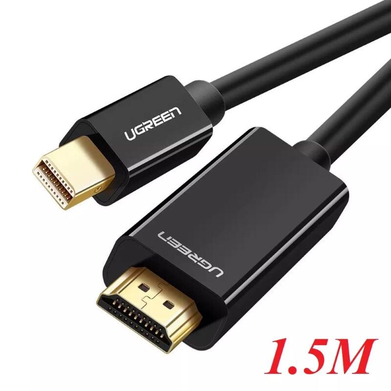 Ugreen UG20848MD101TK 1.5M màu Đen Cáp chuyển đổi Mini DP sang HDMI hỗ trợ phân phải 4K x 2K - HÀNG CHÍNH HÃNG