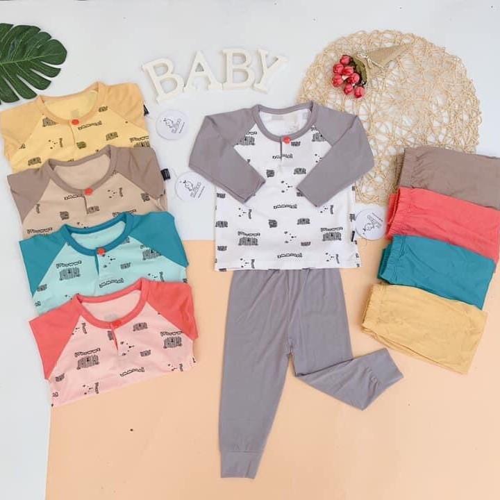 Bộ dài cổ trụ thun lạnh Petit minky, chuẩn phom thoáng, thấm hút tốt