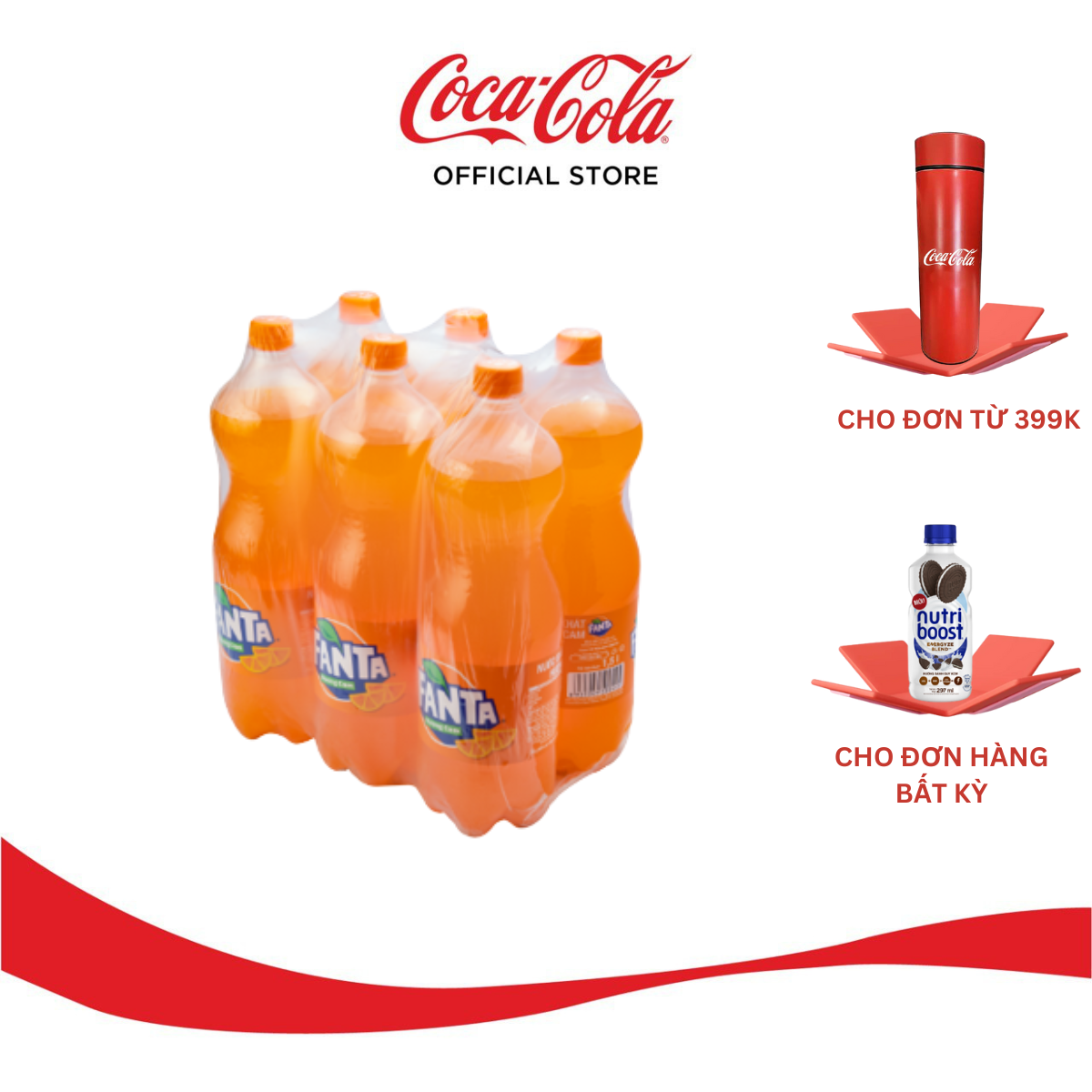 Nước Giải Khát Có Gas Fanta Cam chai 1.5L Sale 3.3 Coca-Cola Official Store