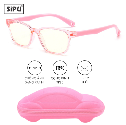 Mắt Kính Trẻ Em SiPU Chính Hãng MK11 Chống UV400 + Chống Ánh Sáng Xanh + Chống gãy - Bé Trai Bé Gái