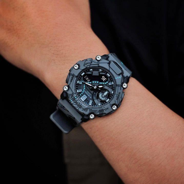Đồng Hồ Nam Dây Nhựa Casio G-Shock GA-2200SBY-8A Carbon Core