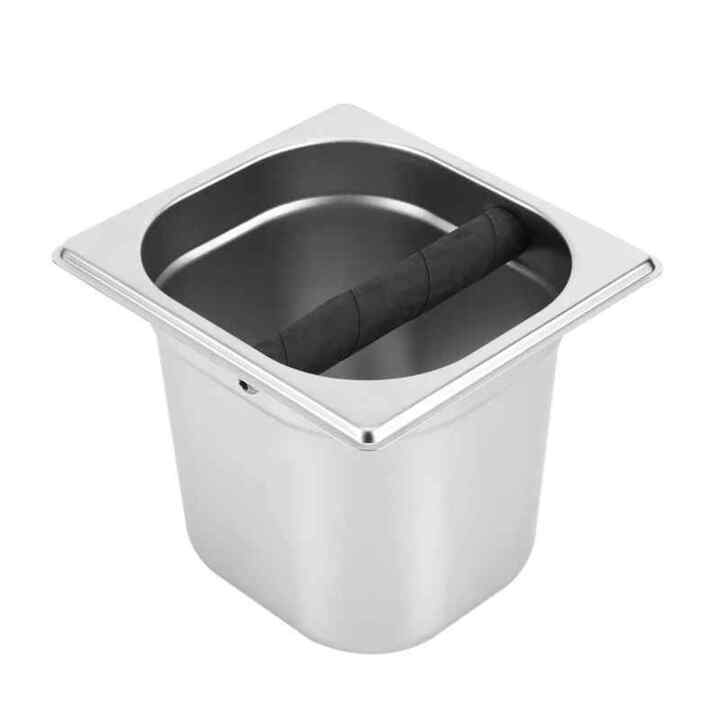 Hộp đập bã cà phê chất liệu inox KBS01 - Kích thước: 15.2x17.5cm