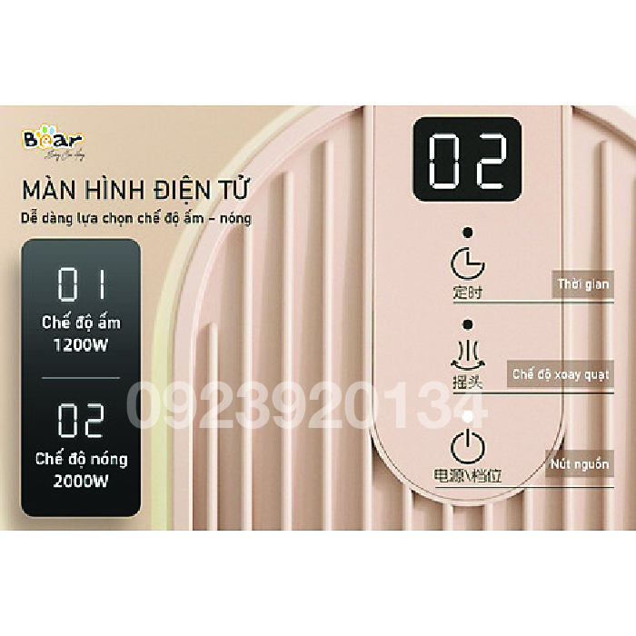 Máy sưởi bear DNQ-C20H5 - Hàng Chính Hãng