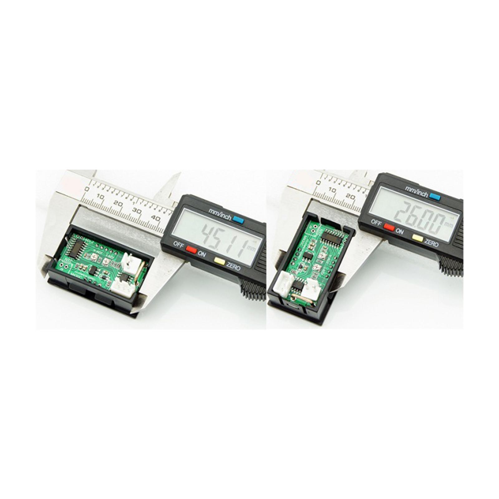 Digital Voltmeter Ammeter with Connect Wires Dual LED Display Panel 100V 10A