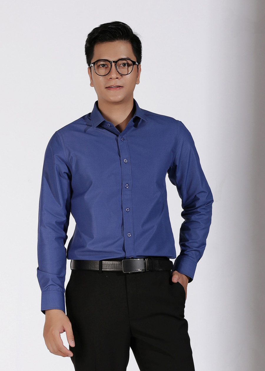 Áo sm nam xanh đậm sọc đen 00018.7